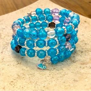 Girls “Mermaid” bracelet - adjustable, on sturdy memory wire
